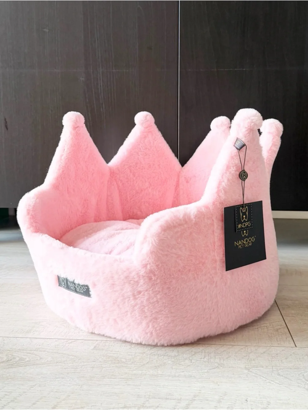 NANDOG Pink Crown Pet Dog / Cat Bed